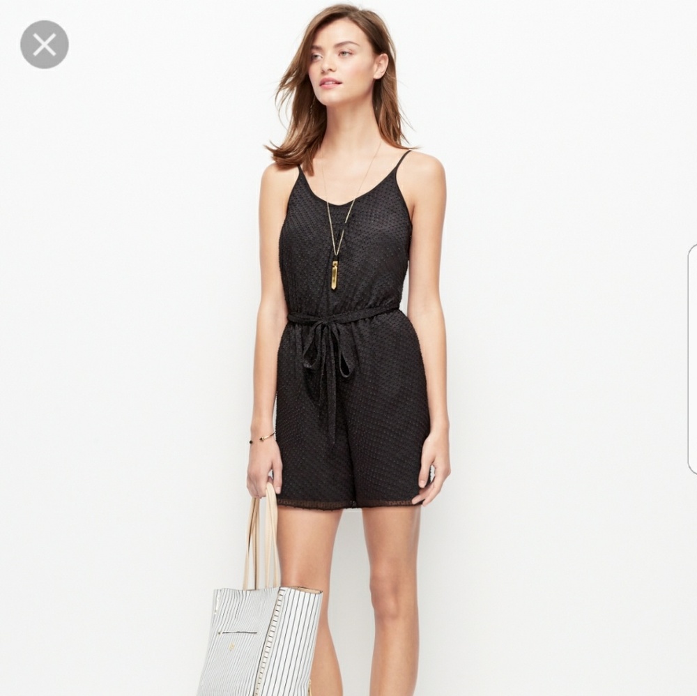 NWT Ann Taylor Black Romper